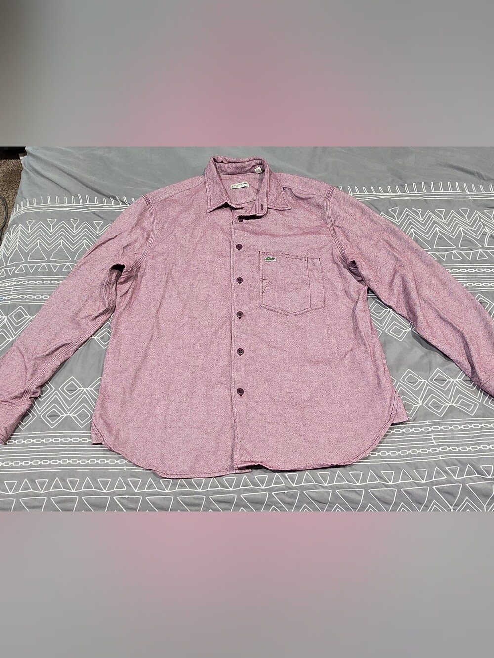 Lacoste Men's Button Down Shirt Size XL